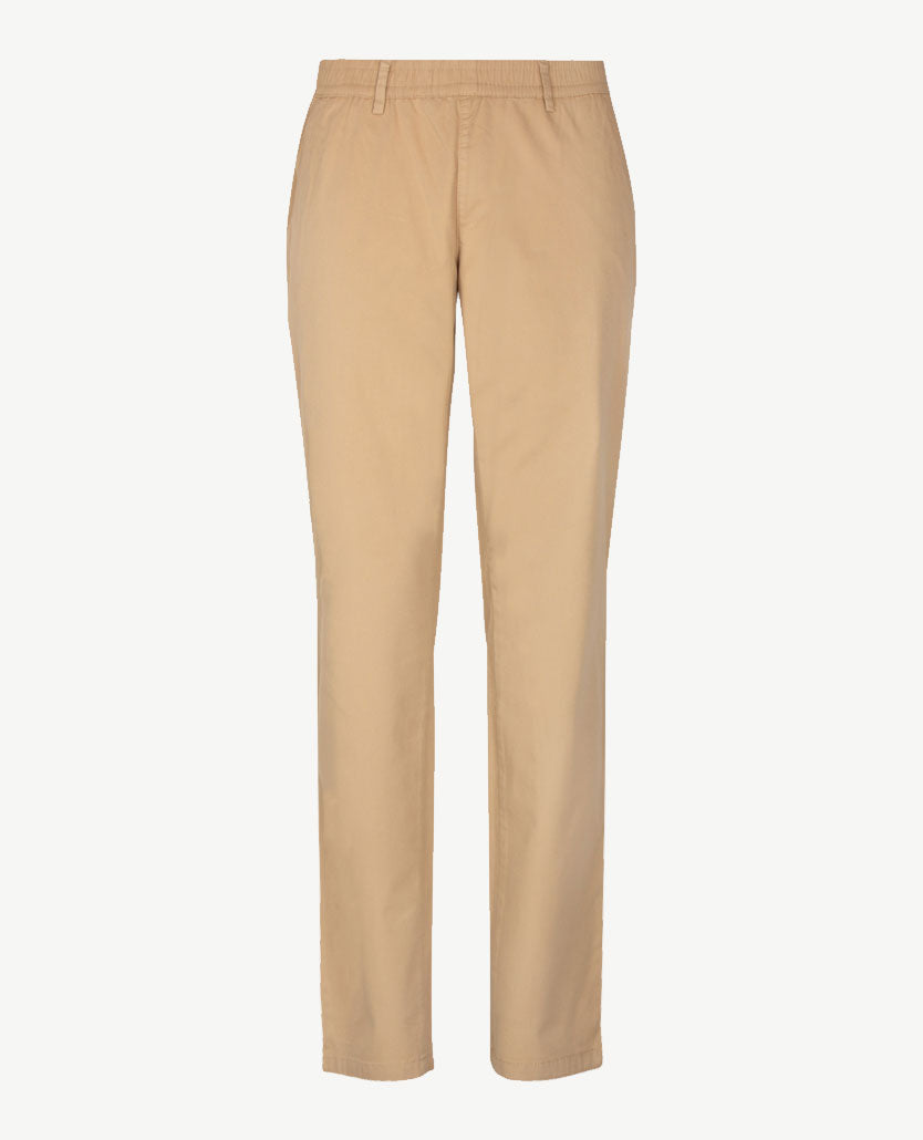 Brax - Thore - Herenbroek met elastiek rondom - Katoen - Zand