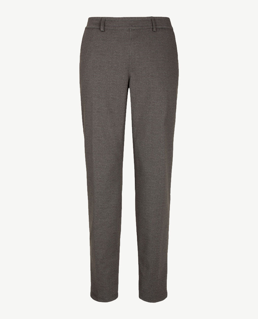 Brax - Broek met elastiek rondom - Thore - Winter jersey - Ruitje Grey-black