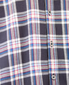 Brax - Overhemd - Daniel - Flanel - Grote ruit navy, rood, kobalt en blue met wit