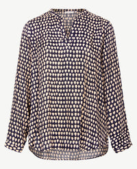 Eterna - Blouse - Navy met beige