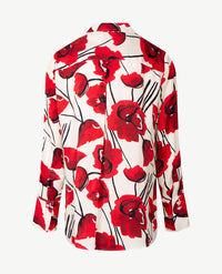 Eterna - Blouse - Roden met zwart en off-white