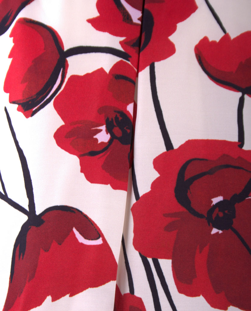 Eterna - Blouse - Roden met zwart en off-white