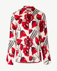 Eterna - Blouse - Roden met zwart en off-white