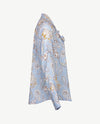 Eterna - Blouse met strik - Paisley blue, wit en beige