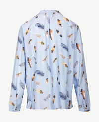 Eterna - Tuniekblouse - Veertjes op blue basis