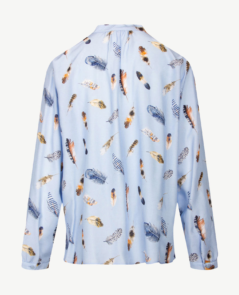 Eterna - Tuniekblouse - Veertjes op blue basis