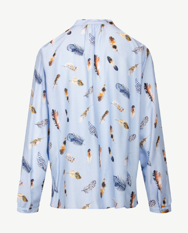 Eterna - Tuniekblouse - Veertjes op blue basis