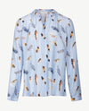 Eterna - Tuniekblouse - Veertjes op blue basis
