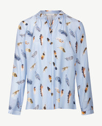 Eterna - Tuniekblouse - Veertjes op blue basis