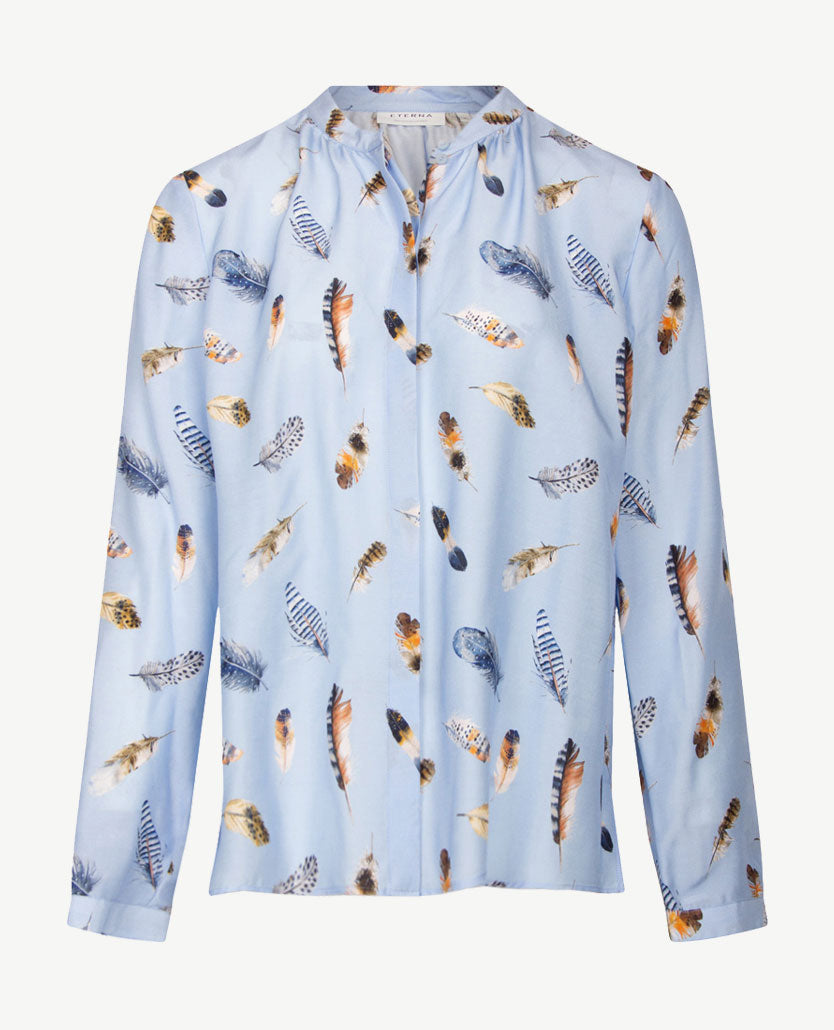 Eterna - Tuniekblouse - Veertjes op blue basis
