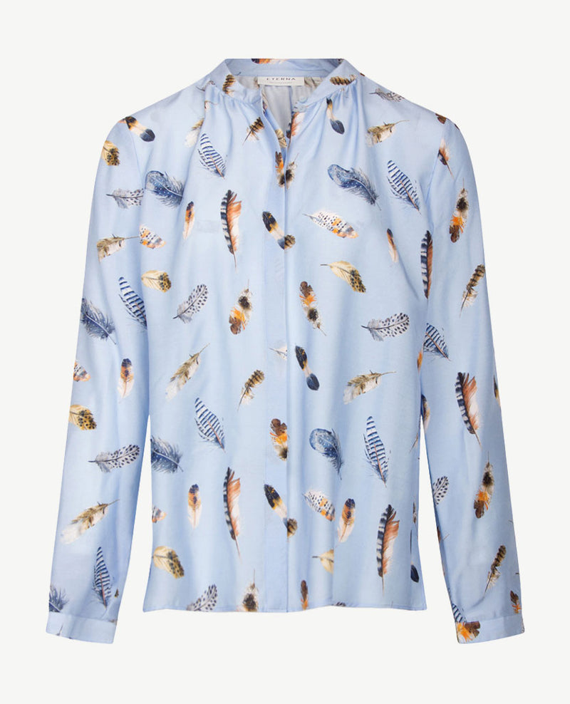 Eterna - Tuniekblouse - Veertjes op blue basis