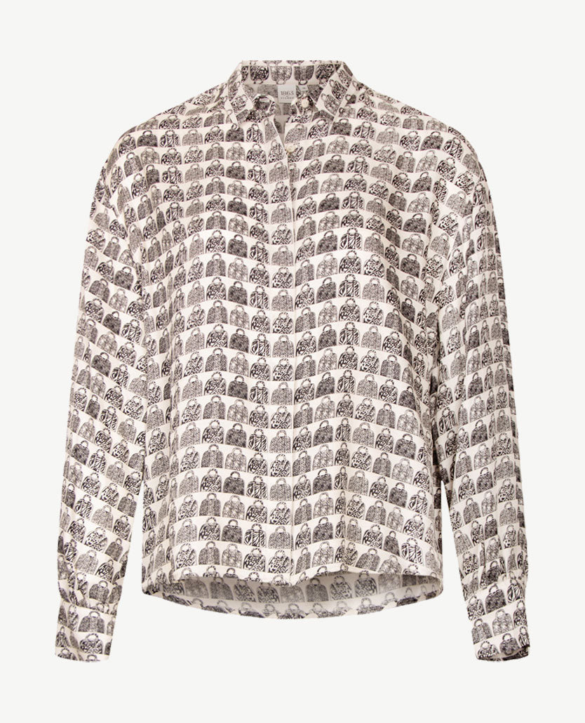 Eterna - Blouse - Tasjes zwart, antarciet en off-white