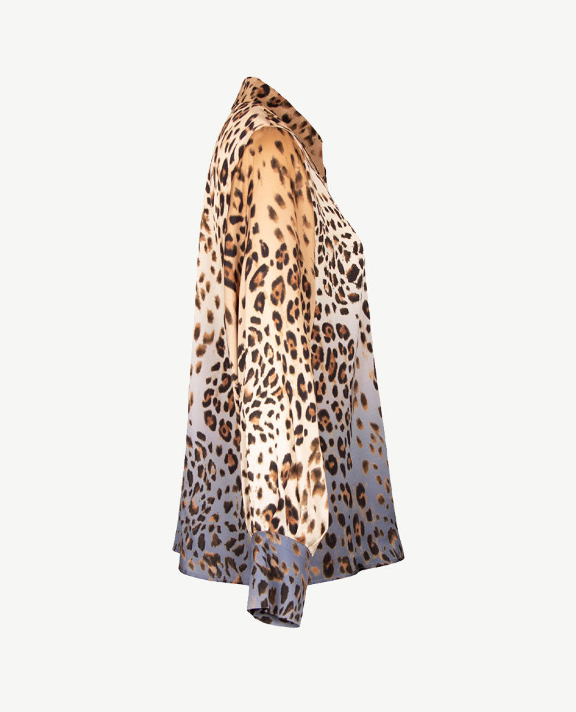 Eterna - Blouse - Leopard met beige en blue