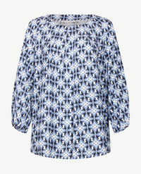 Eterna - Blouse - Navy met blauwen en wit