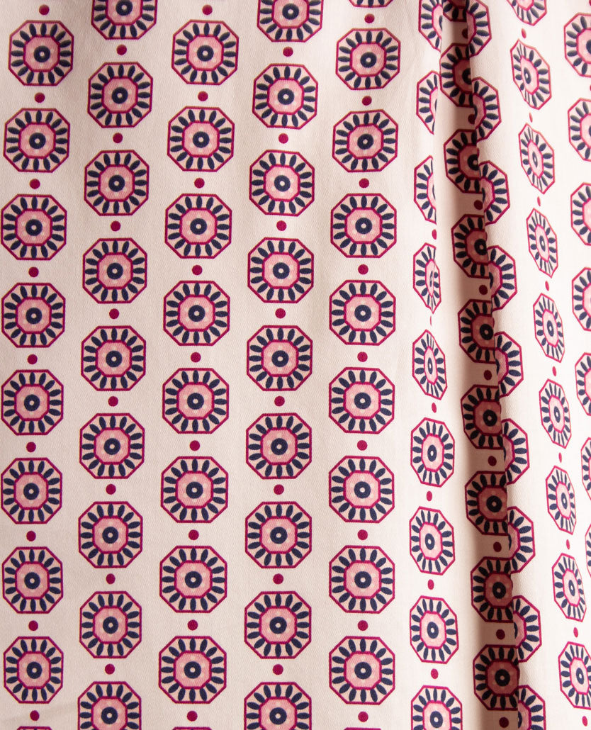 Eterna - Blouse - Katoen - Rose met off-white en navy