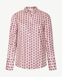 Eterna - Blouse - Katoen - Rose met off-white en navy