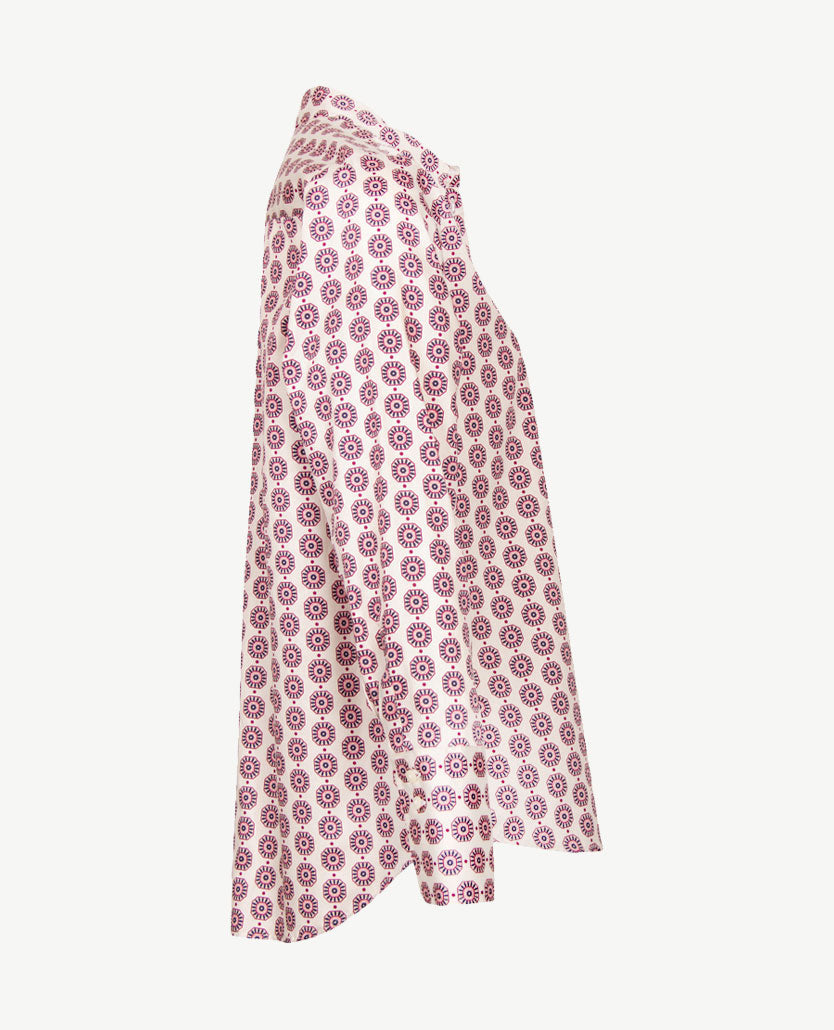 Eterna - Blouse - Katoen - Rose met off-white en navy