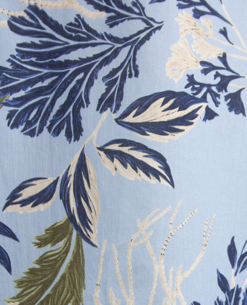 Eterna - Tuniekblouse - Blue met kakhi, beige, wit en navy