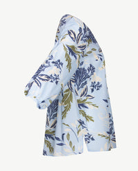 Eterna - Tuniekblouse - Blue met kakhi, beige, wit en navy