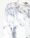 Eterna - Tuniekblouse - Dessin floral wit en marineblauw