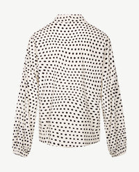 Frank Walder - Damesblouse - Strik - Off-white en zwart
