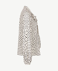 Frank Walder - Damesblouse - Strik - Off-white en zwart