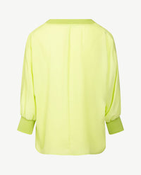 Frank Walder - Blouse top - V-hals - Lime