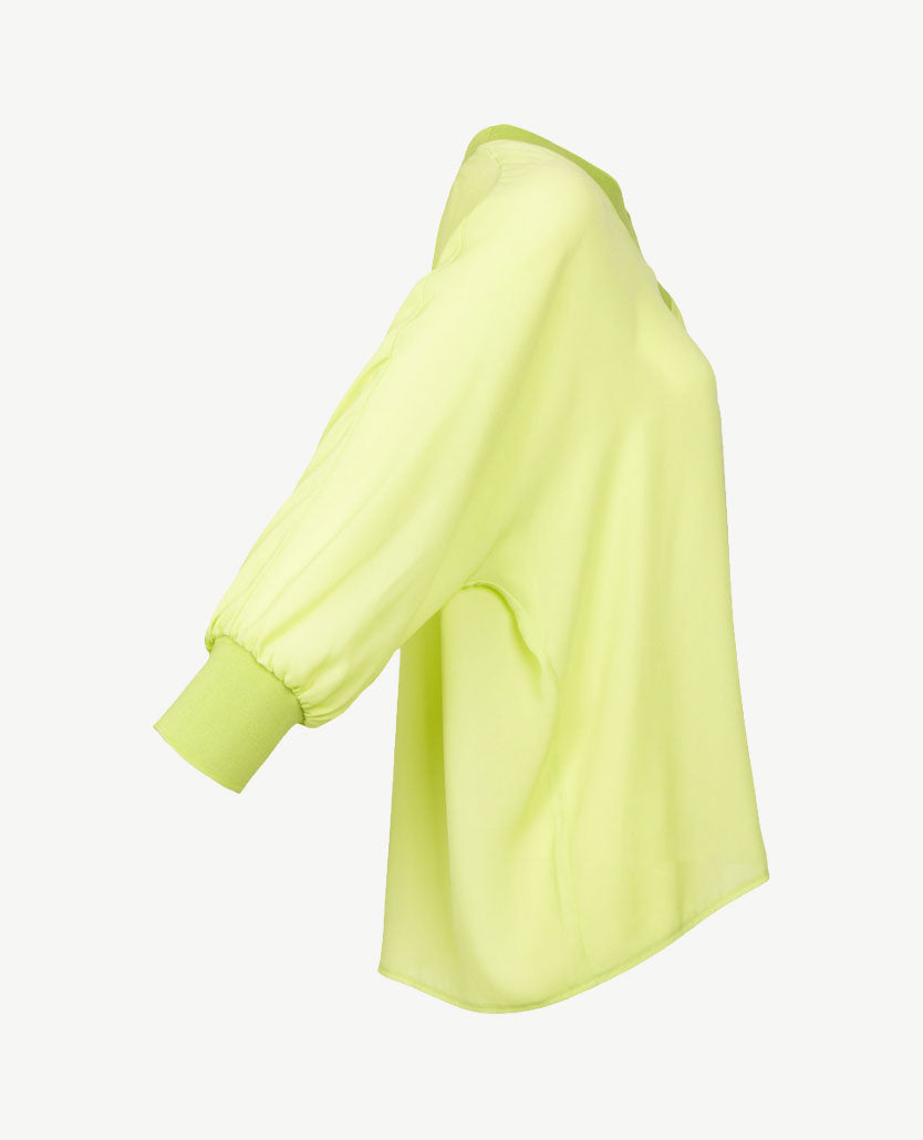 Frank Walder - Blouse top - V-hals - Lime