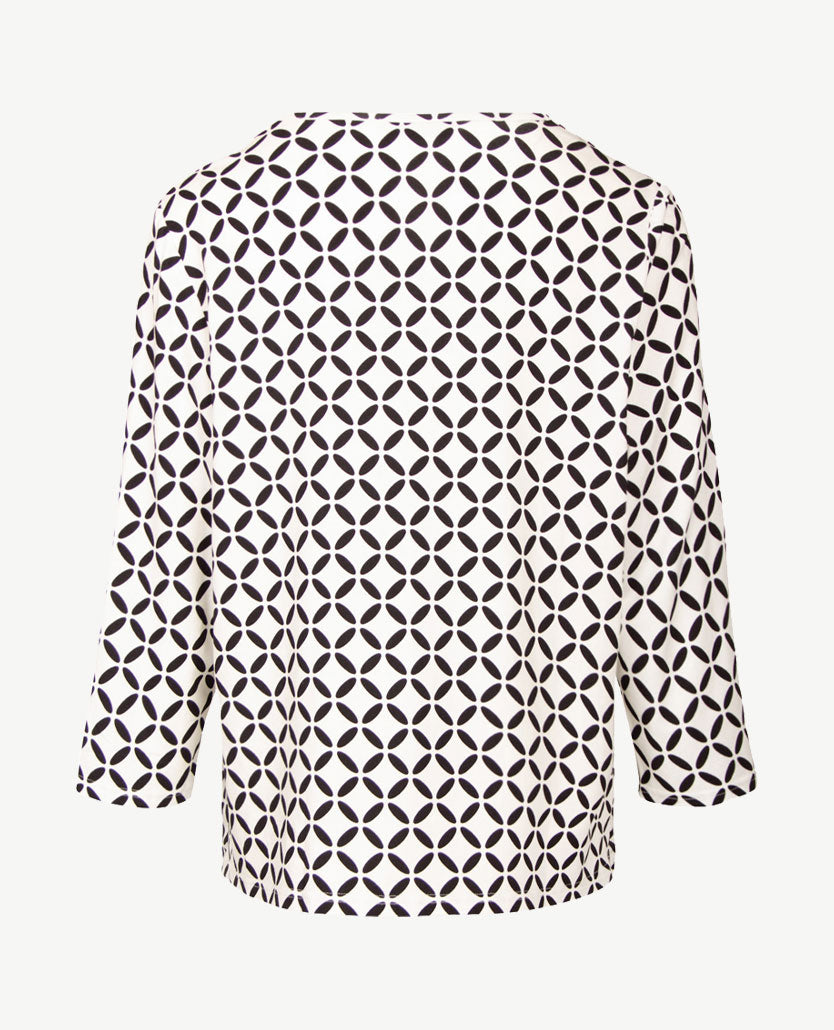 Frank Walder - Tuniektop - Dessin zwart en off-white