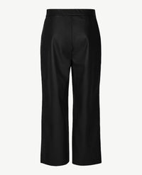 Frank Walder - Instapbroek dames - Wide leg - Faux leer - Zwart - Korte lengte