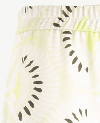Frank Walder - Wide leg - Pantalon - Elastiek rondom - Jersey dessin met Lime en Kakhi