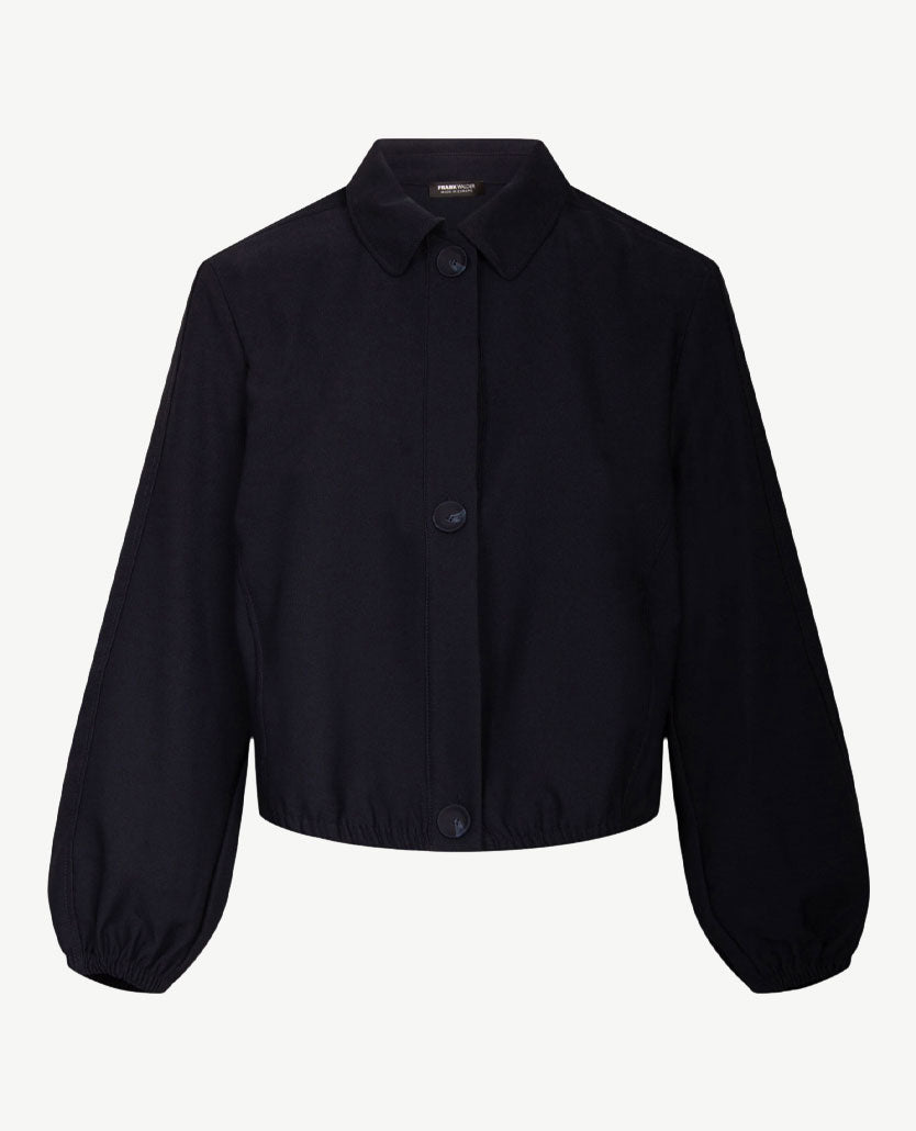 Frank Walder - Bombervestjasje met knopen - Traveljersey - Navy