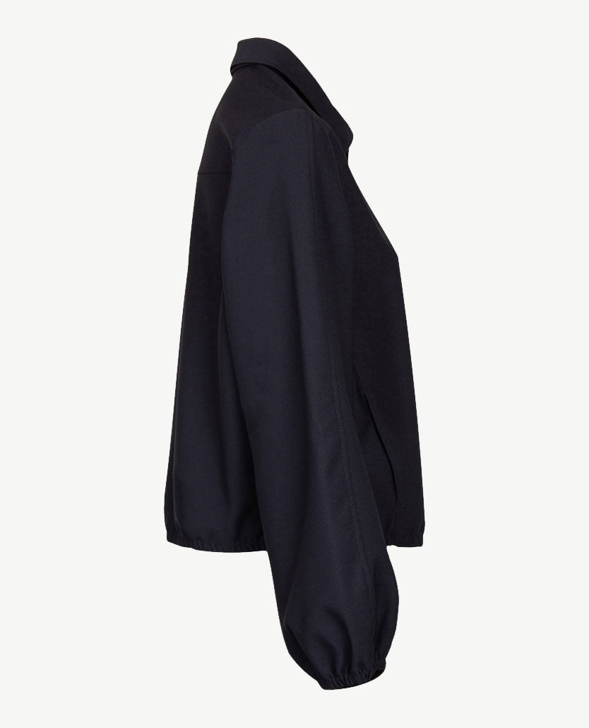 Frank Walder - Bombervestjasje met knopen - Traveljersey - Navy