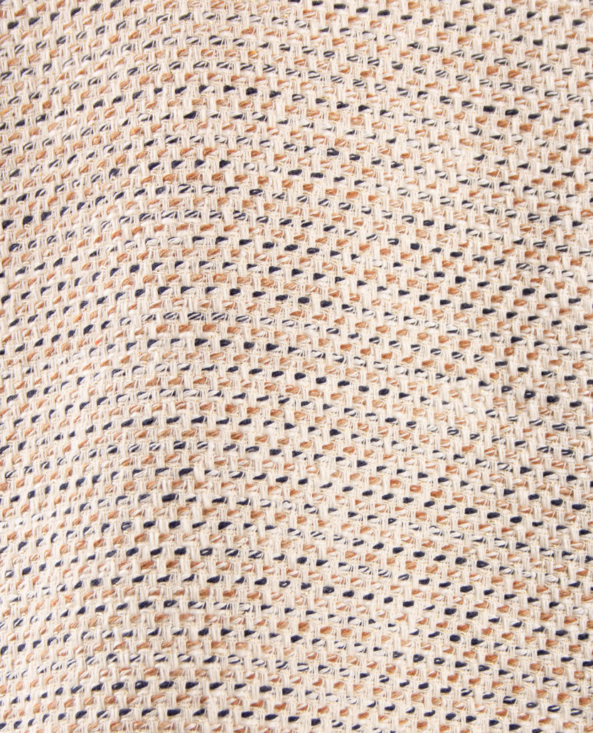 Frank Walder - Vestjasje met rits en zakjes - Caramel met glans, night blue met off-white