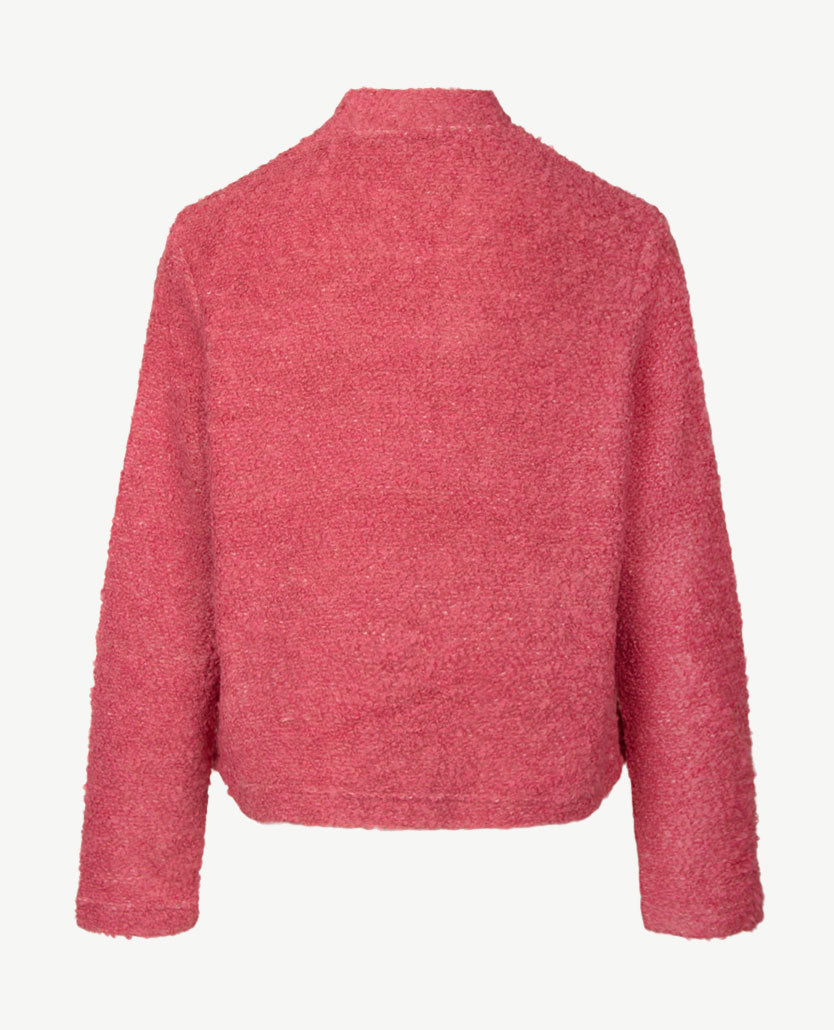 Frank Walder - Vestjasje dames met rits - Bouclé - Rosewood