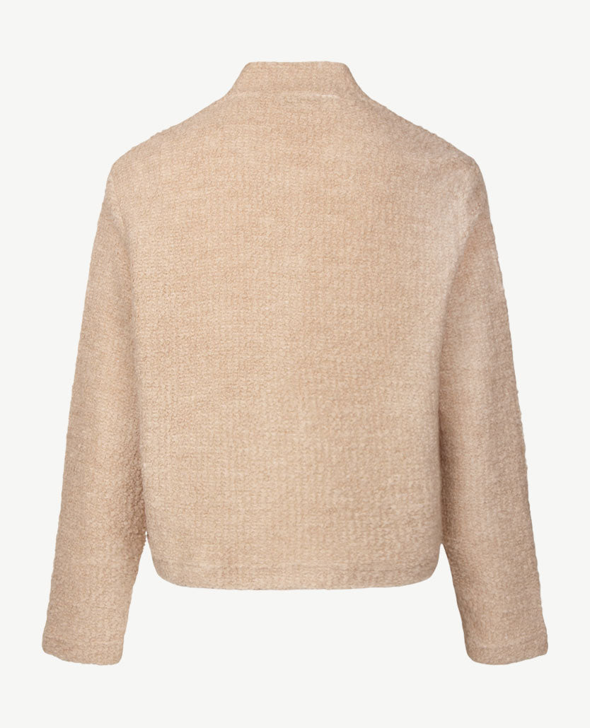 Frank Walder - Vestjasje dames met rits - Bouclé - Beige