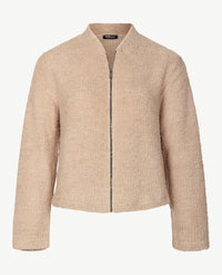 Frank Walder - Vestjasje dames met rits - Bouclé - Beige