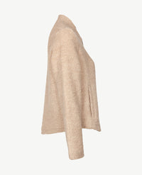 Frank Walder - Vestjasje dames met rits - Bouclé - Beige