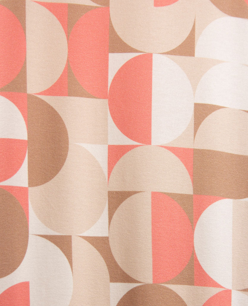 Frank Walder - Polo - Grafisch, peach, zand, beige en off-white
