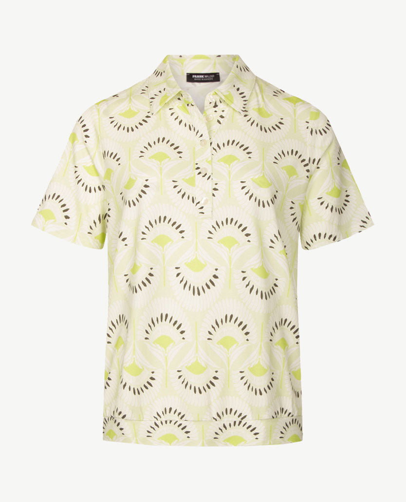 Frank Walder - Polo - Lime, khahi en off-white