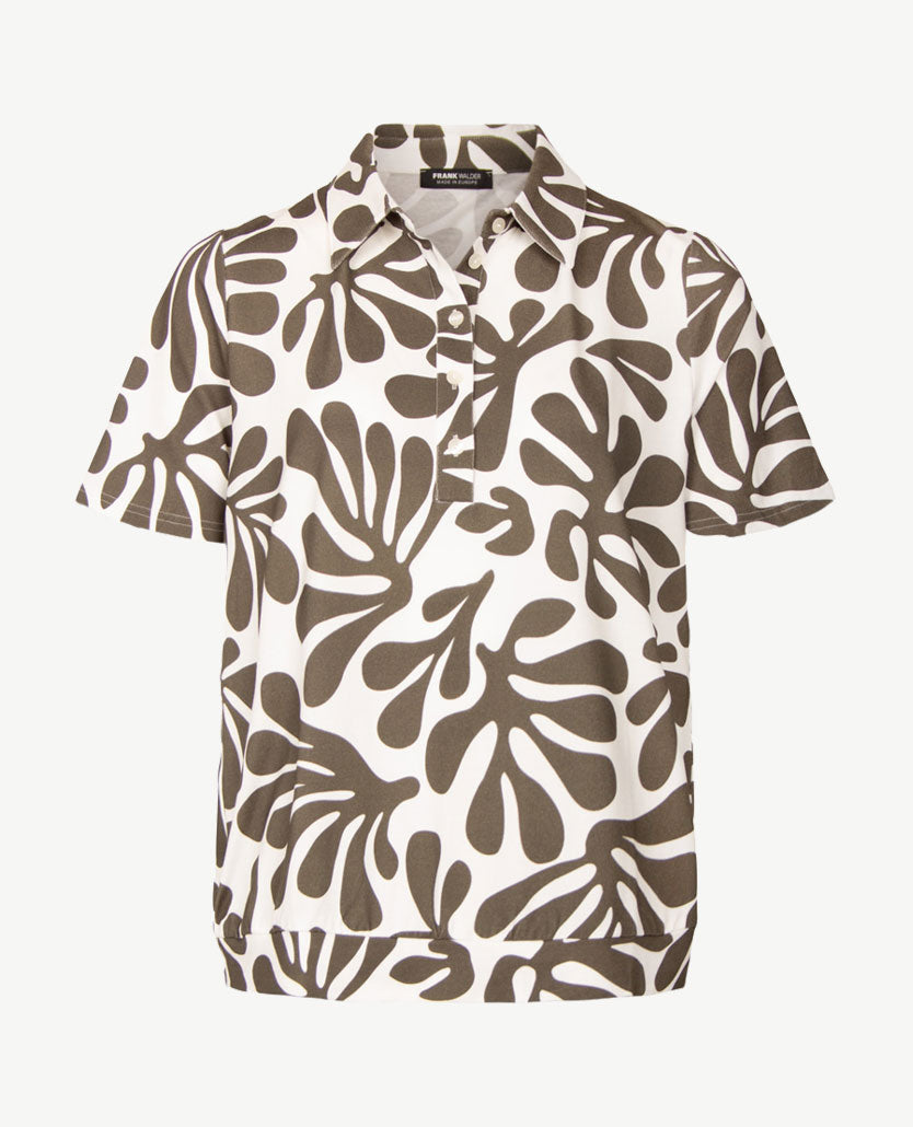 Frank Walder - Polo - Kakhi met off-white