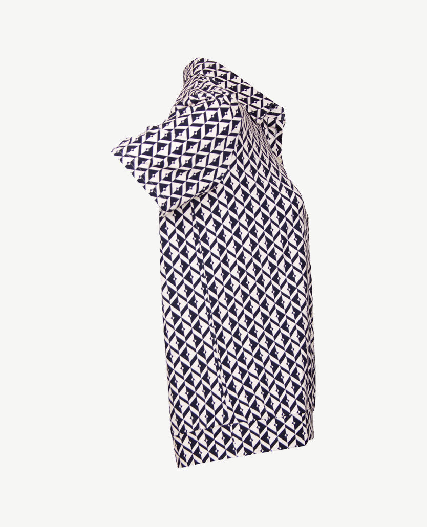 Frank Walder - Polo - Navy en off-white