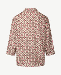 Frank Walder - Damespolo - Dessin met taupe, pink, truffel en beige
