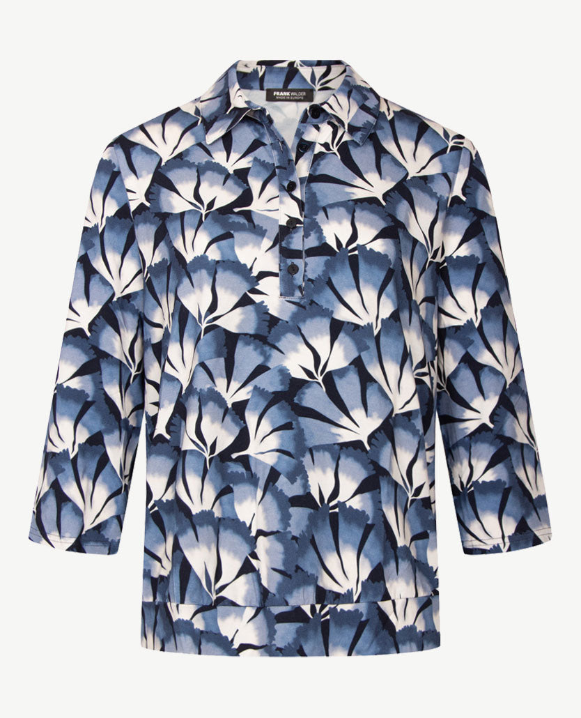 Frank Walder - Damespolo - Blauwen met wit en navy