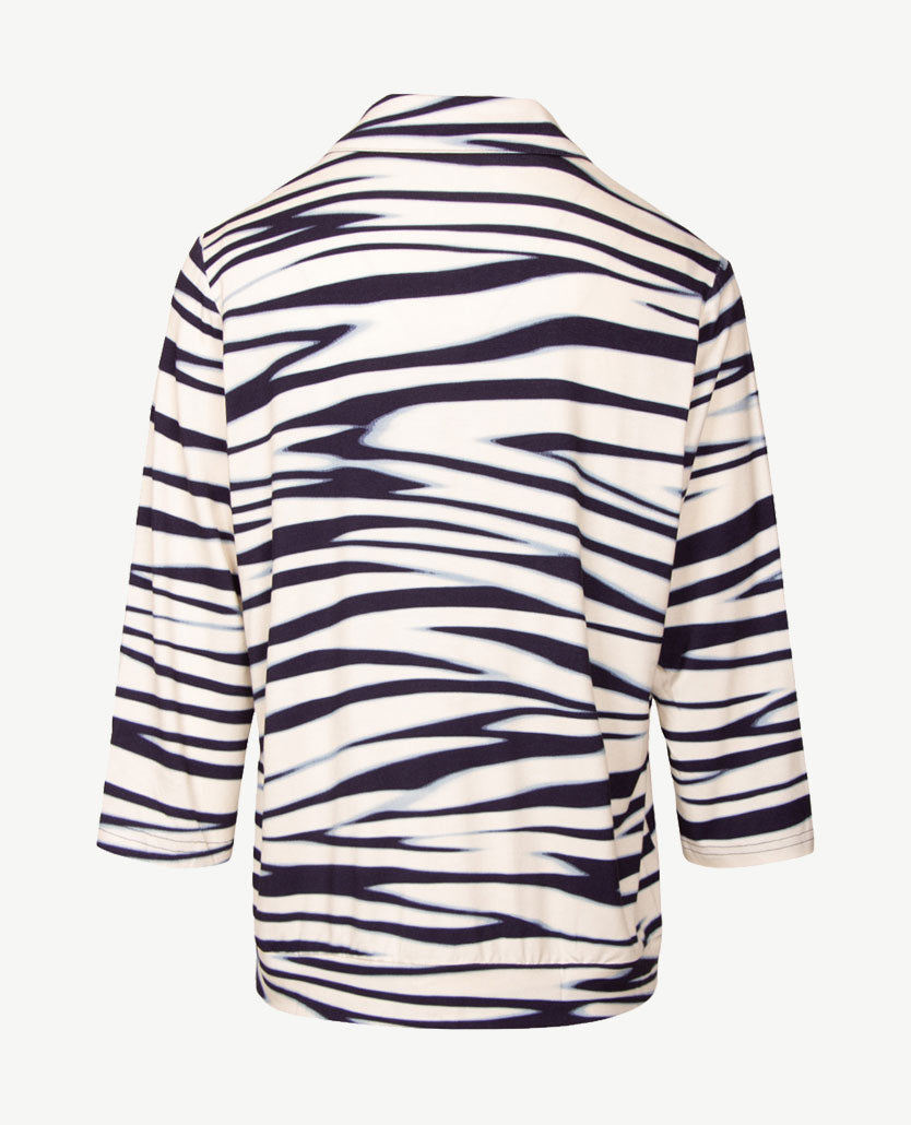 Frank Walder - Damespolo - Wave met navy, blue en cream