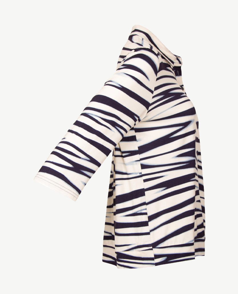 Frank Walder - Damespolo - Wave met navy, blue en cream