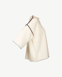 Frank Walder - Damespullover - Gebreid - Ivory met truffel-choco
