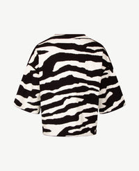 Frank Walder - Pullover - Gebreid - Zebra - ivory met zwart