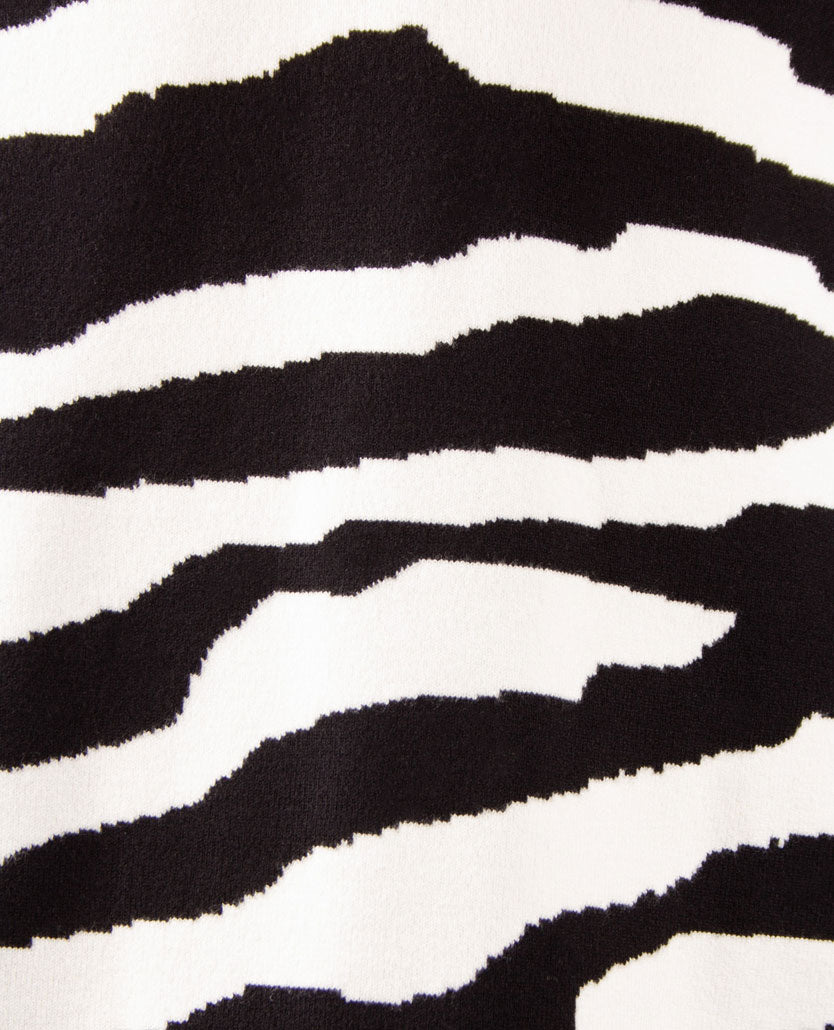 Frank Walder - Pullover - Gebreid - Zebra - ivory met zwart
