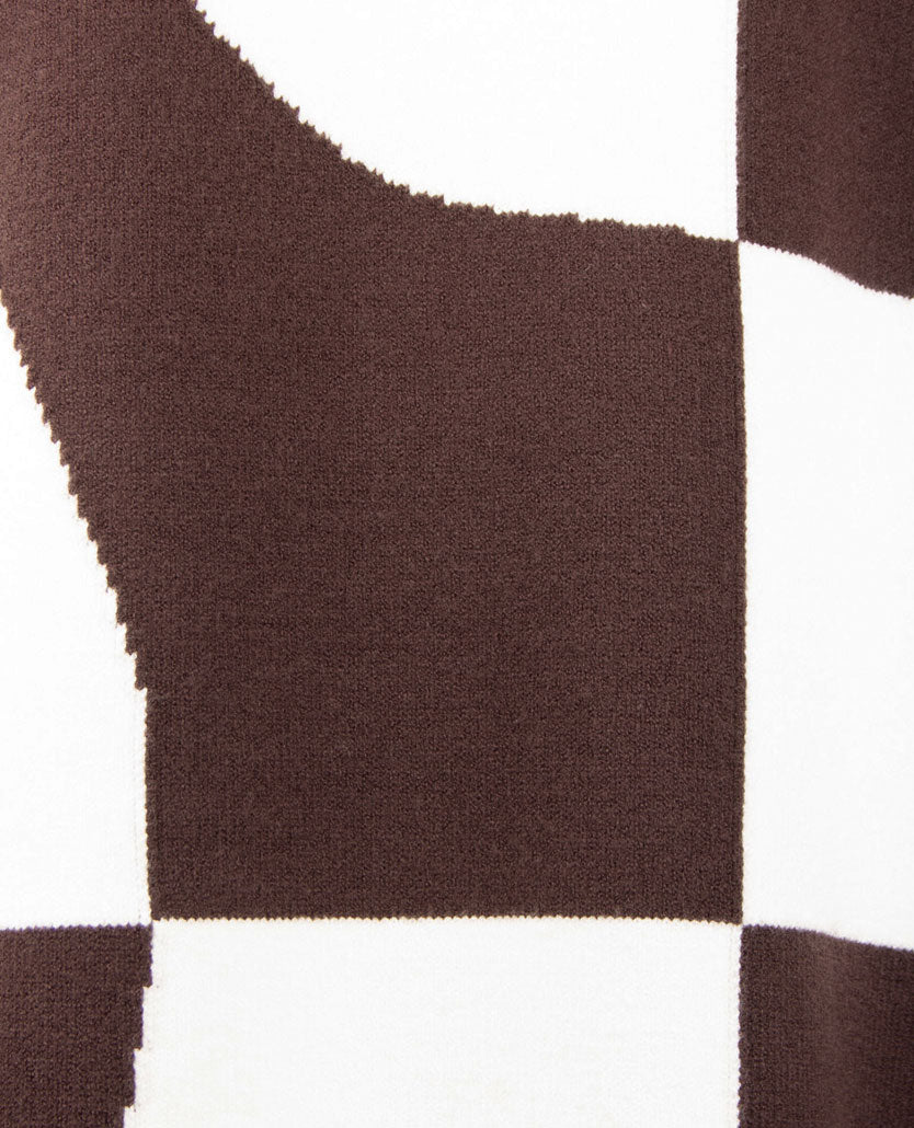 Frank Walder - Damespullover - Gebreid - Cream met choco